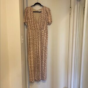 Greylin Blush Snake-Print Maxi Dress